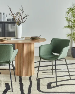 Set di 2 sedie da pranzo AXTEL Tessuto Verde