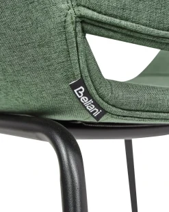 Set di 2 sedie da pranzo AXTEL Tessuto Verde