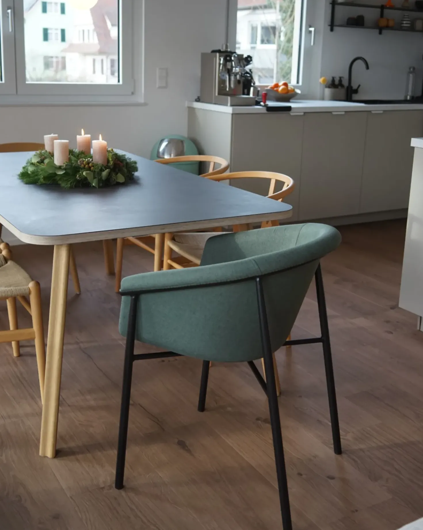 Set di 2 sedie da pranzo AMES Verde scuro