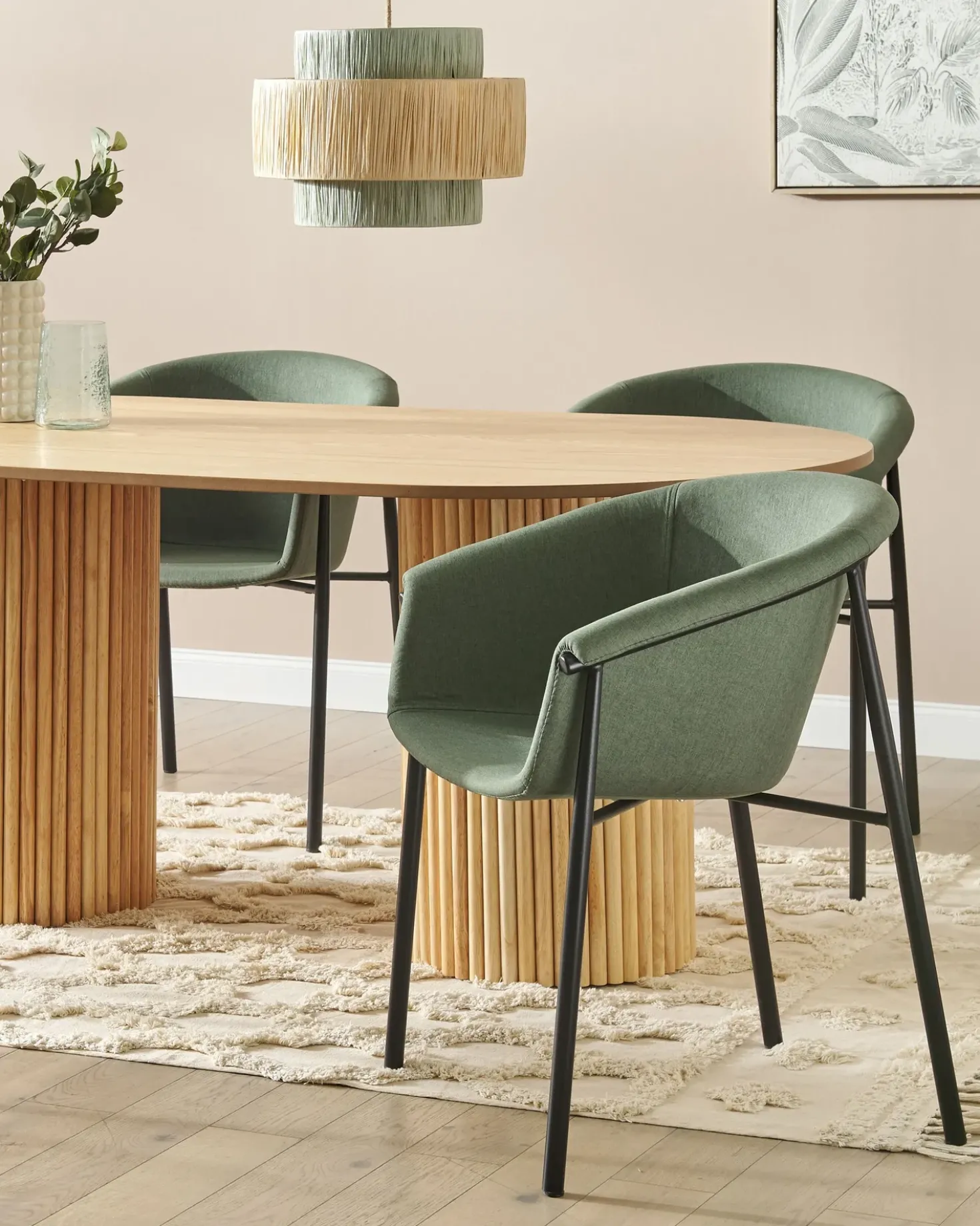 Set di 2 sedie da pranzo AMES Verde scuro