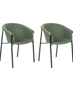 Set di 2 sedie da pranzo AMES Verde scuro