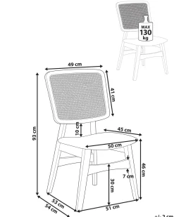Set di 2 sedie da pranzo ALCOVA Legno Marrone