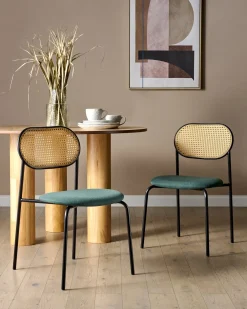 Set di 2 sedie da pranzo ADAVER Metallo Nero
