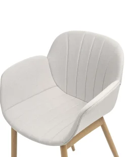 Set di 2 sedie da pranzo ALICE Tessuto Grigio chiaro