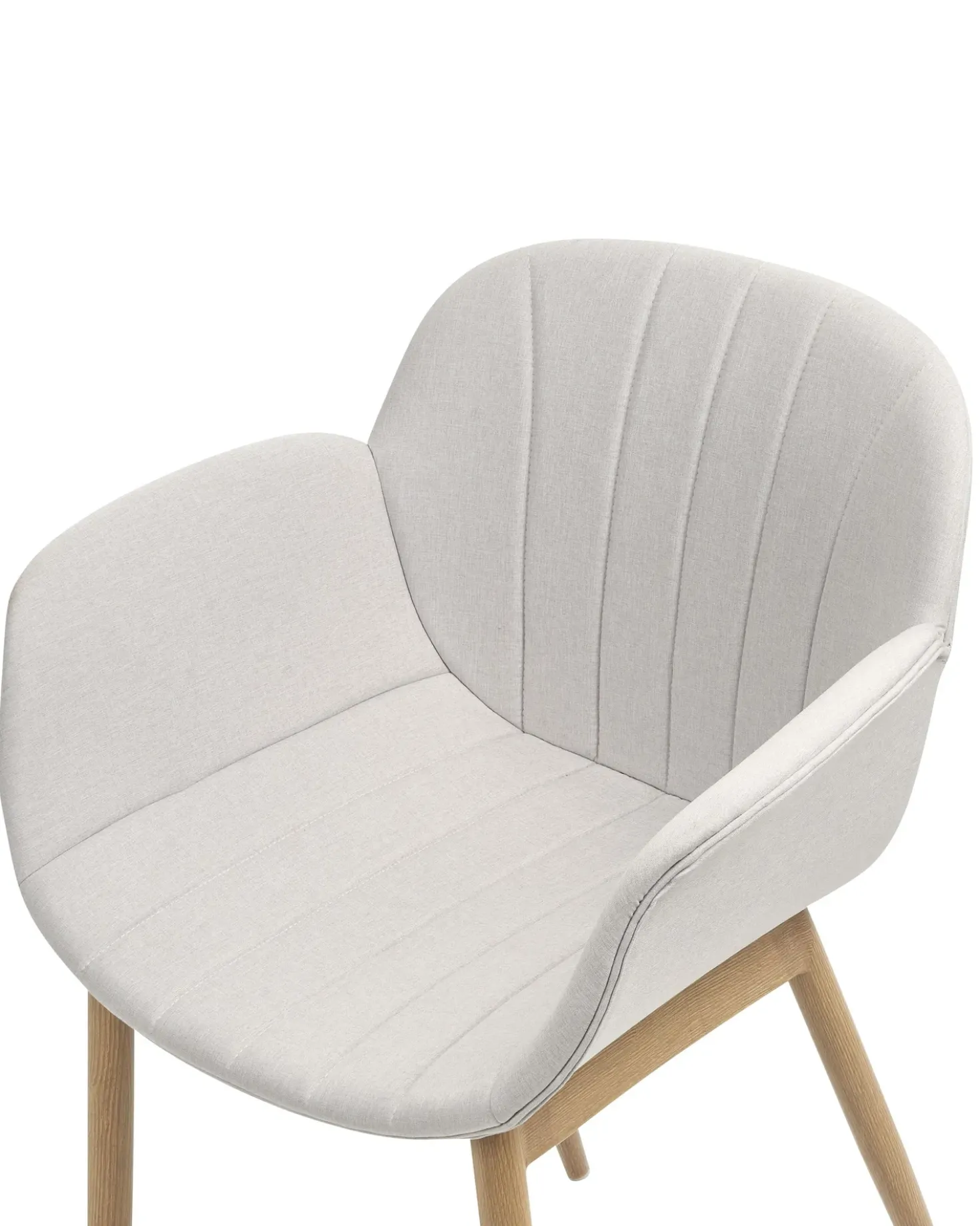 Set di 2 sedie da pranzo ALICE Tessuto Grigio chiaro