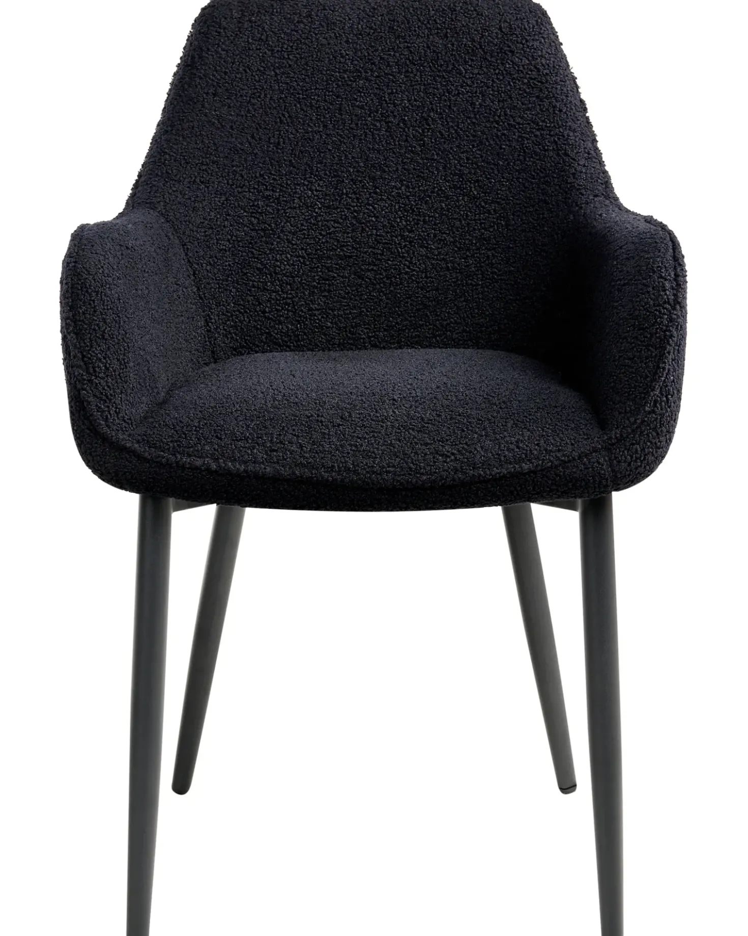 Set di 2 sedie da pranzo ALDEN Bouclé Nero