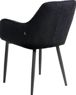 Set di 2 sedie da pranzo ALDEN Bouclé Nero