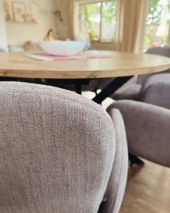 Set di 2 sedie da pranzo ALBEE Tessuto Rosa