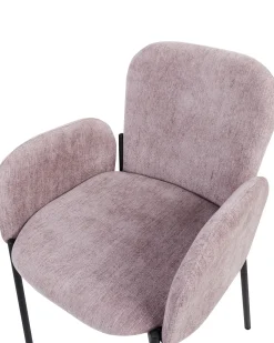 Set di 2 sedie da pranzo ALBEE Tessuto Rosa