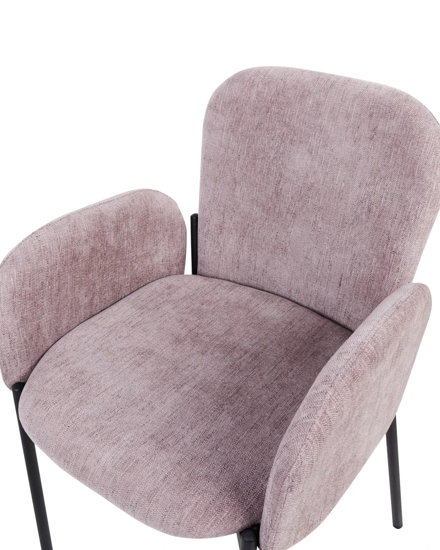 Set di 2 sedie da pranzo ALBEE Tessuto Rosa