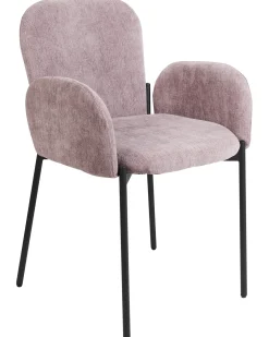 Set di 2 sedie da pranzo ALBEE Tessuto Rosa