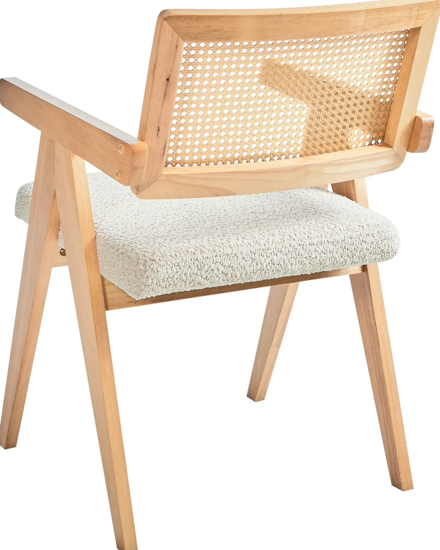 Set di 2 sedie da pranzo AVA Legno Marrone chiaro/Beige