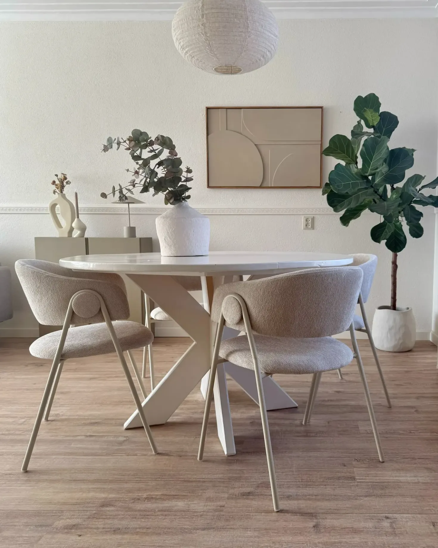 Set di 2 sedie da pranzo ALANSON Ciniglia Beige chiaro