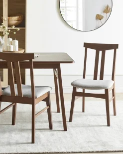 Set di 2 sedie da pranzo AVALON Legno Grigio chiaro