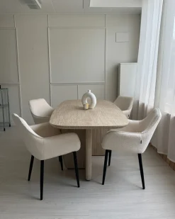 Set di 2 sedie da pranzo ALDEN Bouclé Bianco
