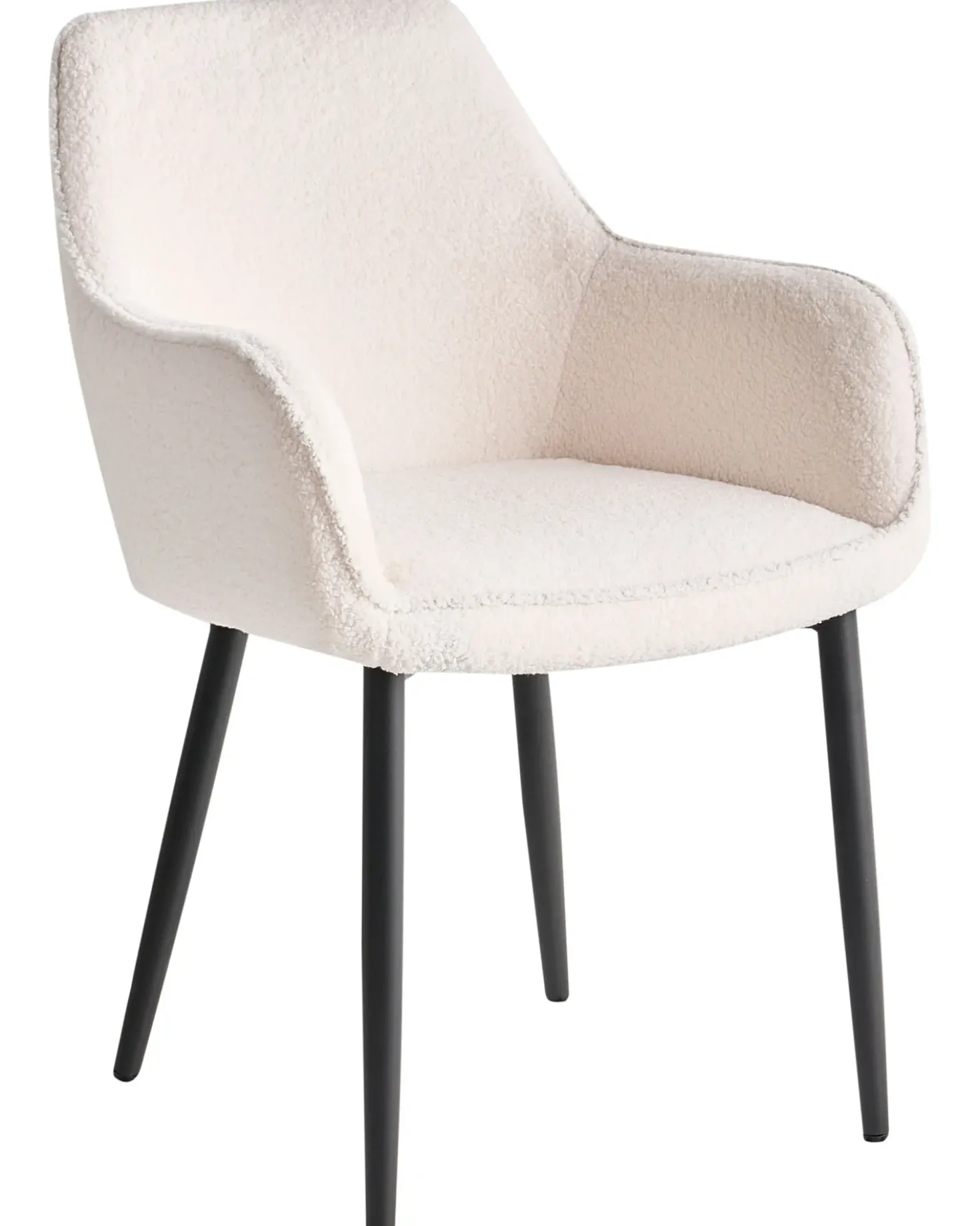 Set di 2 sedie da pranzo ALDEN Bouclé Bianco