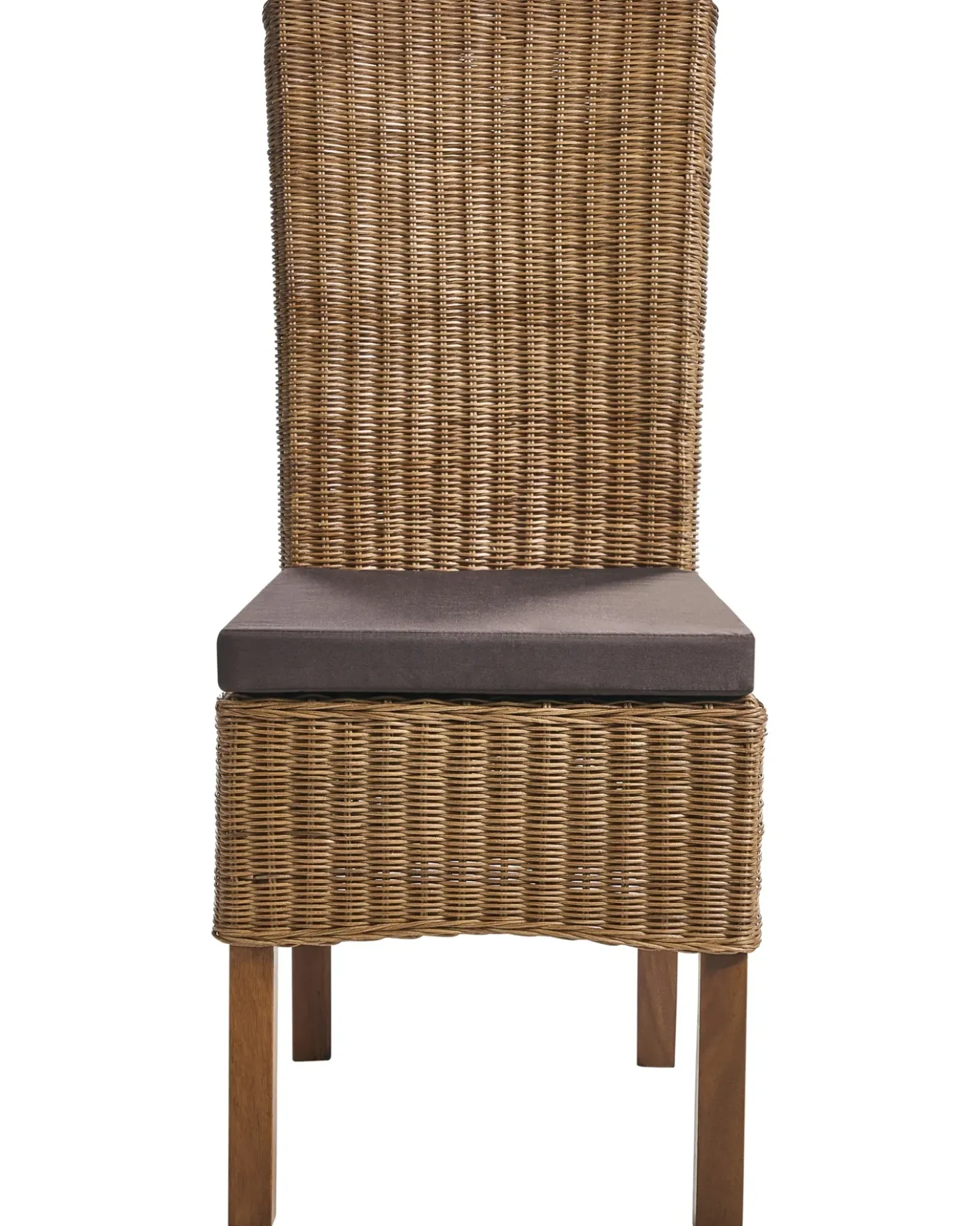 Set di 2 sedie da pranzo ANDES Rattan Marrone