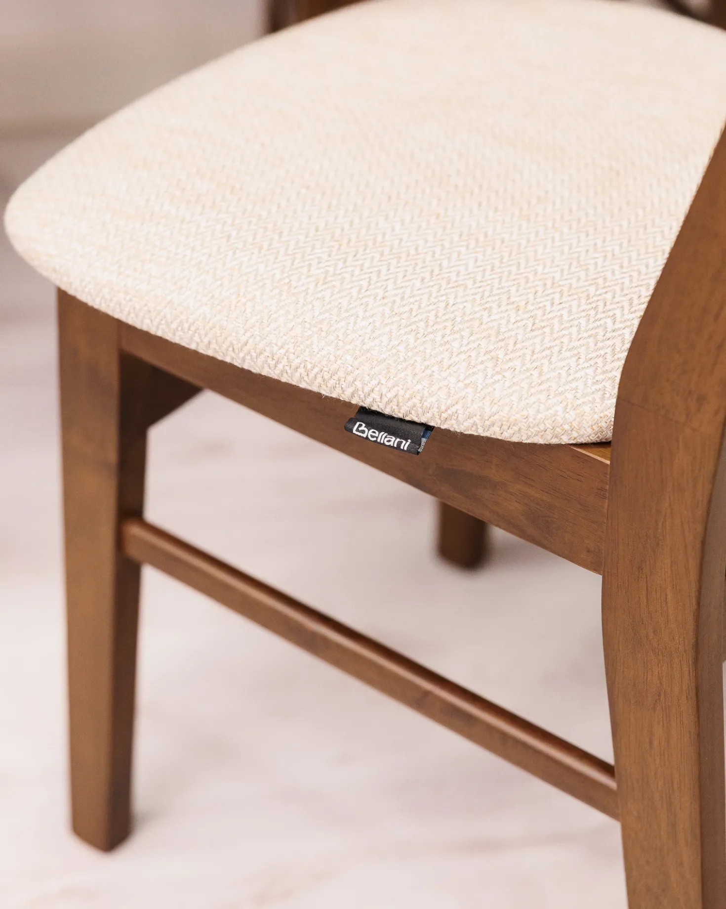 Set di 2 sedie da pranzo ANOKA Legno Marrone/Beige