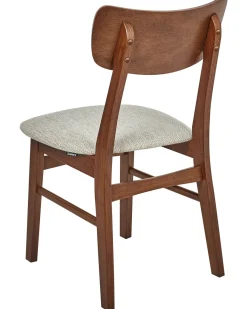 Set di 2 sedie da pranzo ANOKA Legno Marrone/Beige