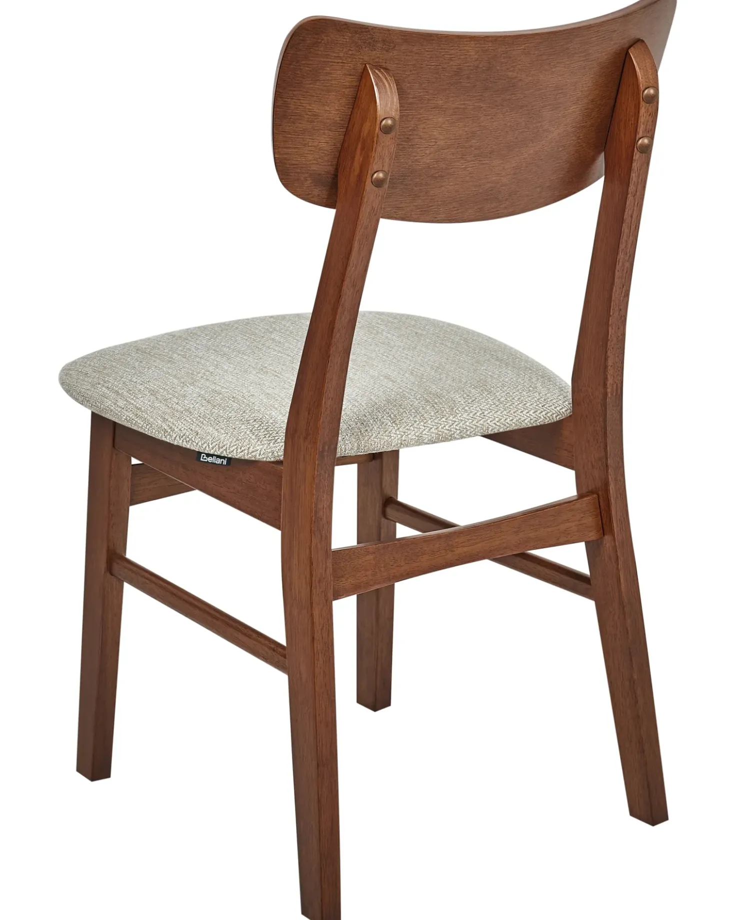 Set di 2 sedie da pranzo ANOKA Legno Marrone/Beige