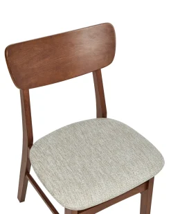 Set di 2 sedie da pranzo ANOKA Legno Marrone/Beige