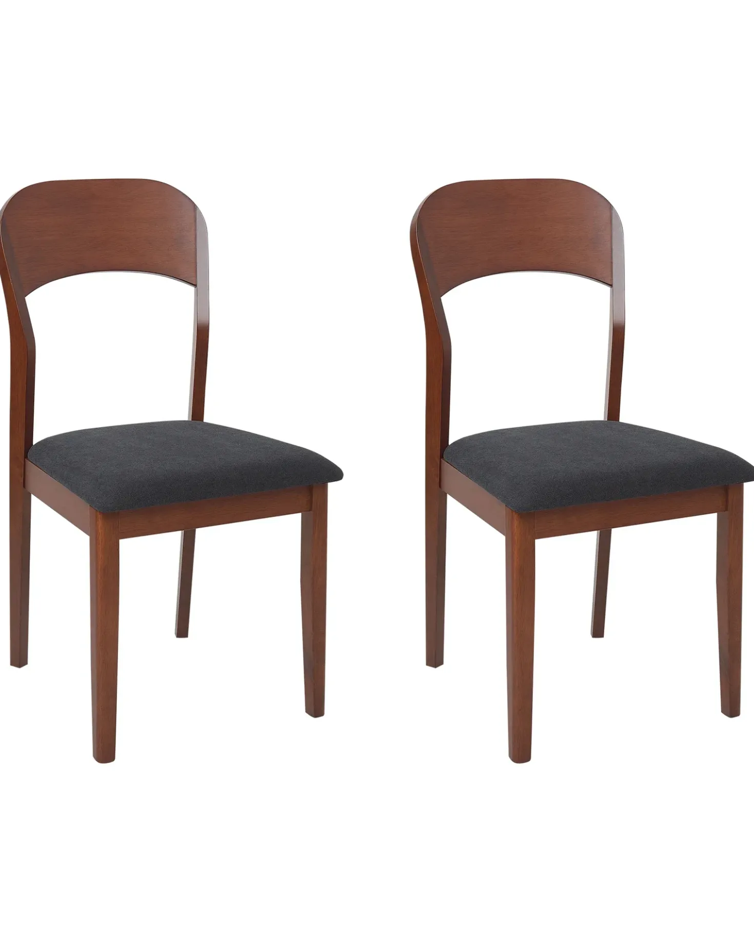Set di 2 sedie da pranzo ALVIN Legno Marrone scuro