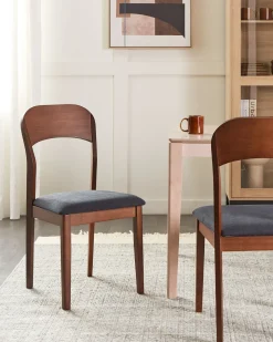 Set di 2 sedie da pranzo ALVIN Legno Marrone scuro