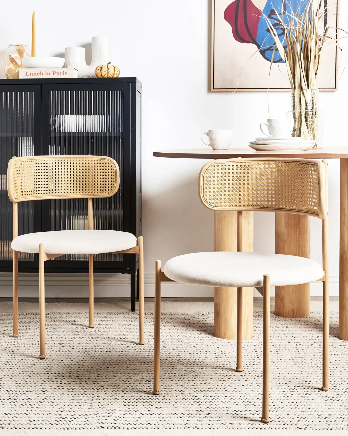 Set di 2 sedie da pranzo ANDOVER Metallo Beige chiaro