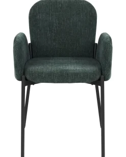 Set di 2 sedie da pranzo ALBEE Tessuto Verde scuro