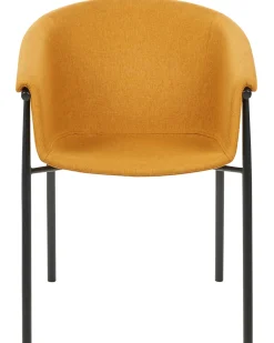 Set di 2 sedie da pranzo AMES Tessuto Arancione