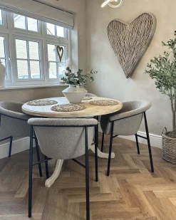Set di 2 sedie da pranzo AMES Bouclé Tortora