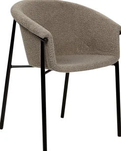 Set di 2 sedie da pranzo AMES Bouclé Tortora