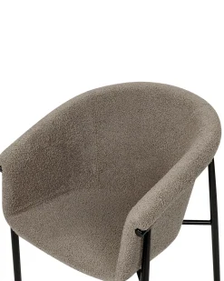 Set di 2 sedie da pranzo AMES Bouclé Tortora