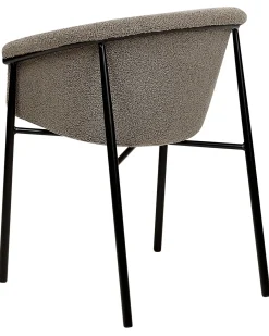 Set di 2 sedie da pranzo AMES Bouclé Tortora