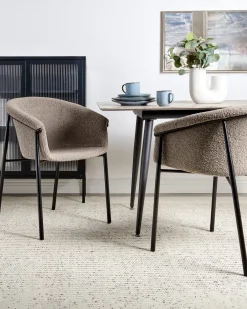 Set di 2 sedie da pranzo AMES Bouclé Tortora