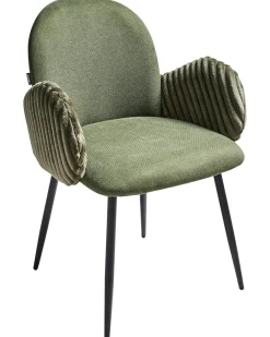 Set di 2 sedie da pranzo AMITY Tessuto Verde
