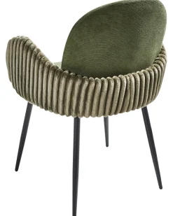 Set di 2 sedie da pranzo AMITY Tessuto Verde