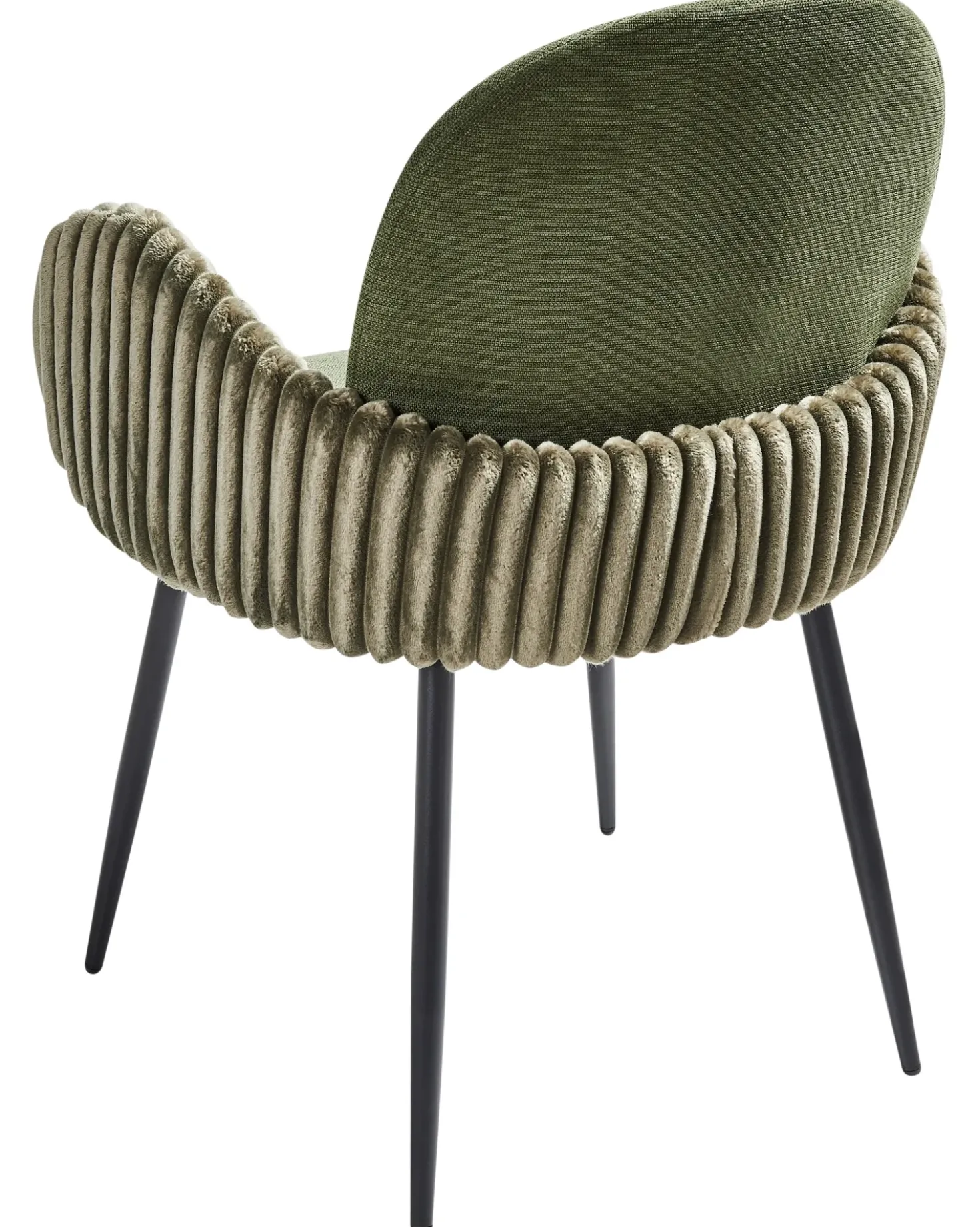Set di 2 sedie da pranzo AMITY Tessuto Verde