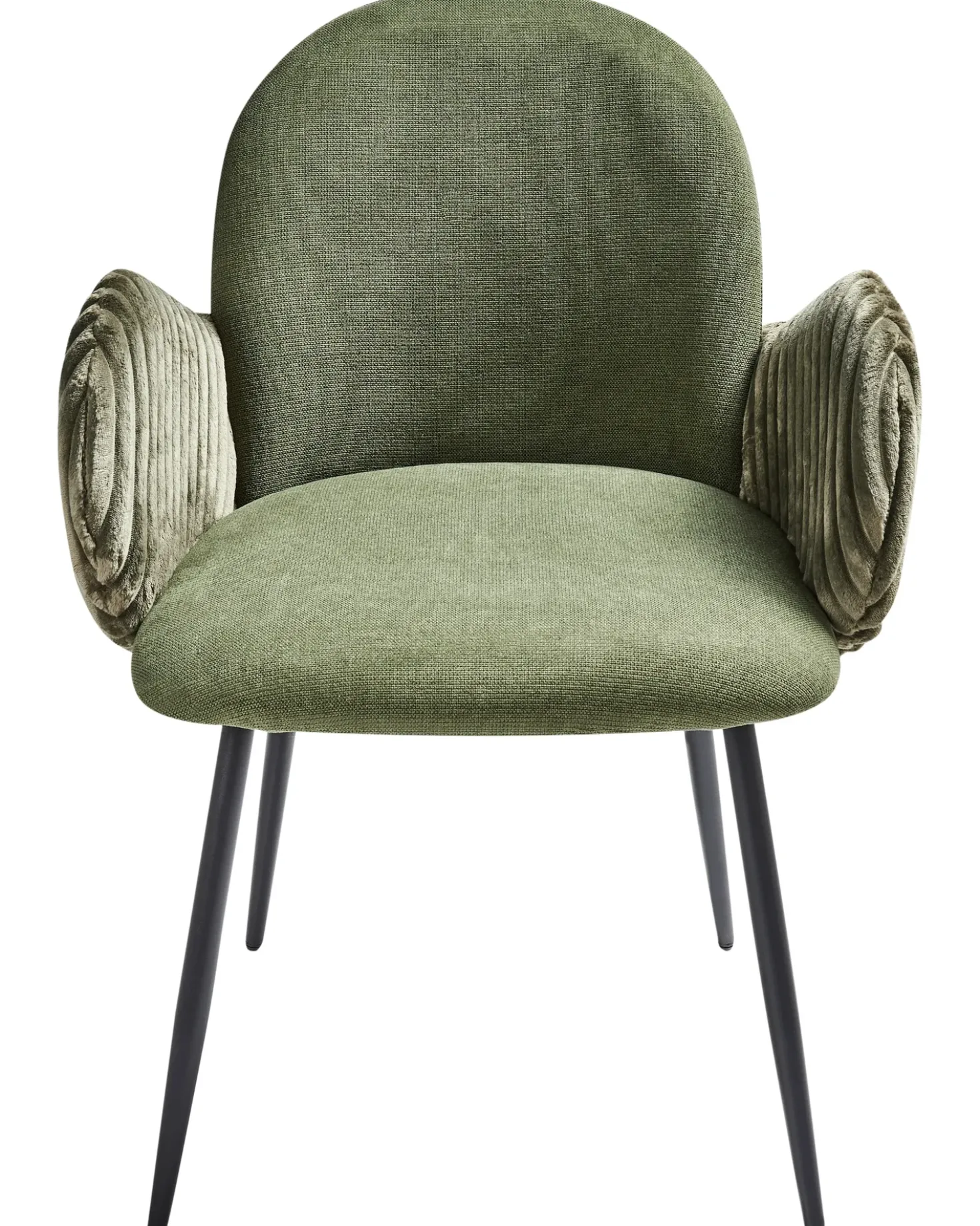 Set di 2 sedie da pranzo AMITY Tessuto Verde