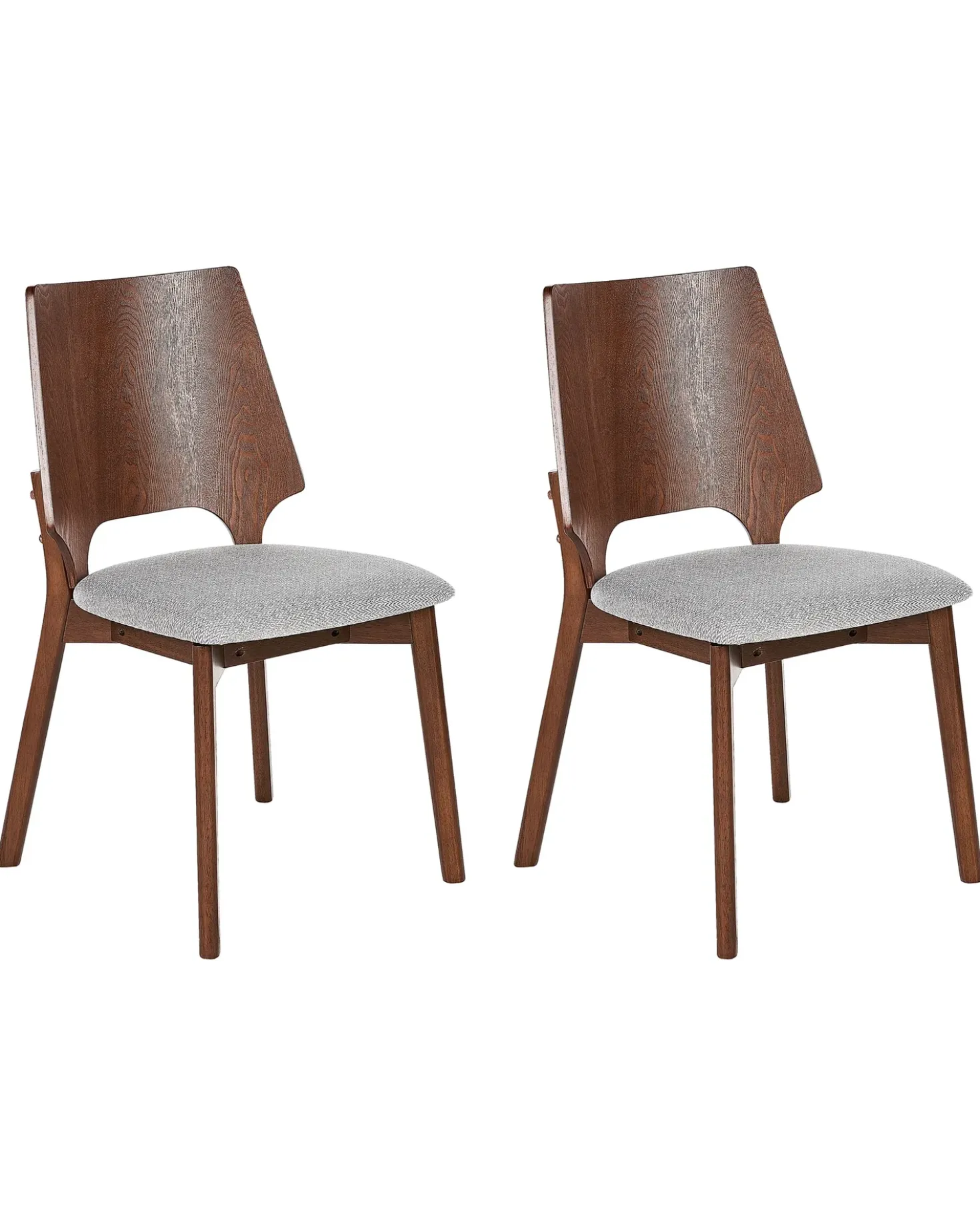 Set di 2 sedie da pranzo ABEE Marrone/Grigio