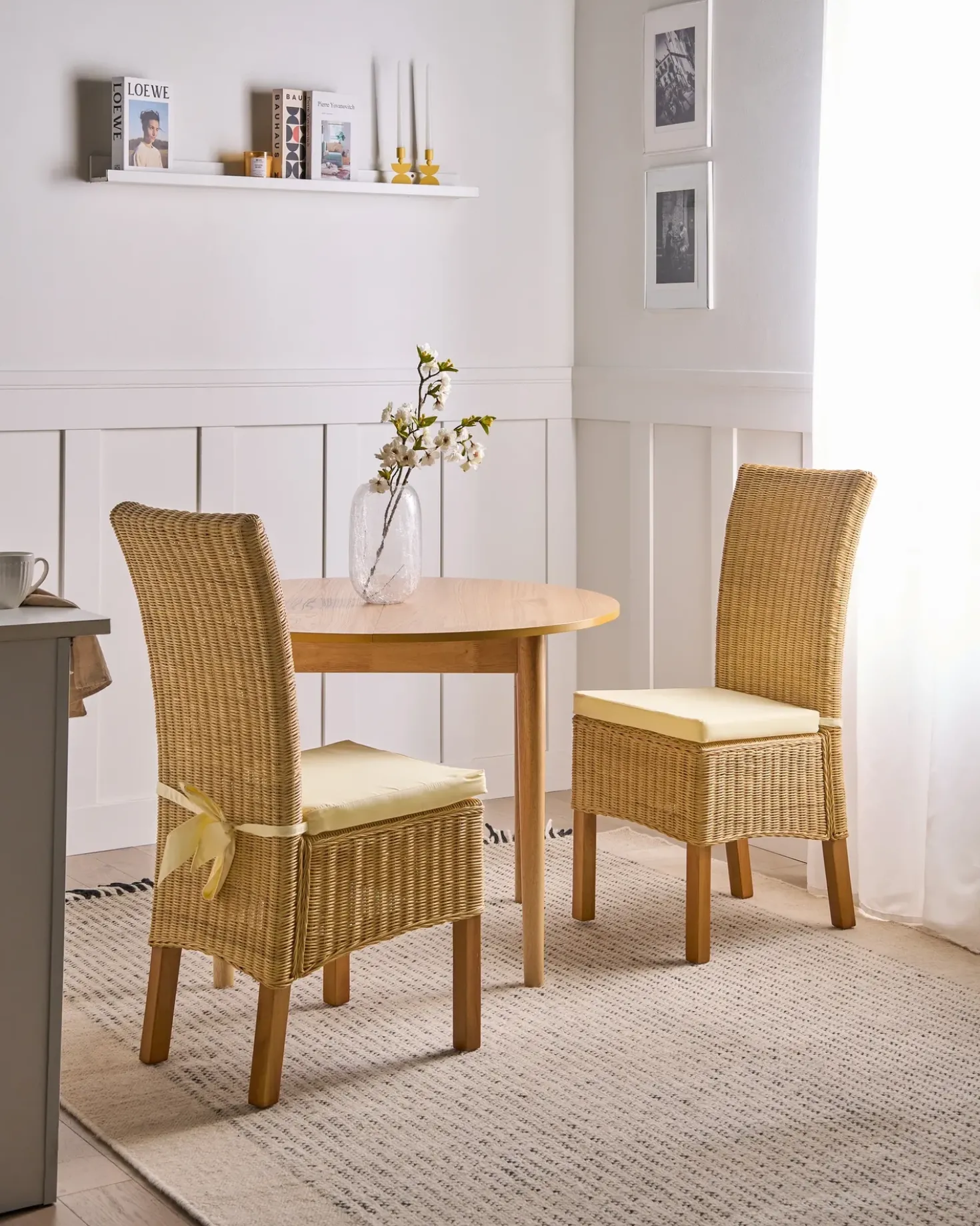 Set di 2 sedie da pranzo ANDES Rattan Naturale