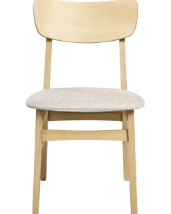 Set di 2 sedie da pranzo ANOKA Legno Marrone chiaro/Beige