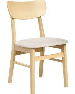 Set di 2 sedie da pranzo ANOKA Legno Marrone chiaro/Beige