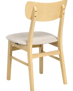 Set di 2 sedie da pranzo ANOKA Legno Marrone chiaro/Beige
