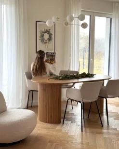Set di 2 sedie da pranzo AXTEL Tessuto Grigio chiaro