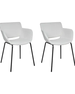 Set di 2 sedie da pranzo AXTEL Tessuto Grigio chiaro