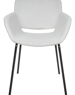 Set di 2 sedie da pranzo AXTEL Tessuto Grigio chiaro