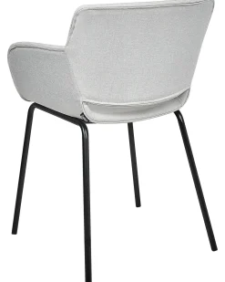 Set di 2 sedie da pranzo AXTEL Tessuto Grigio chiaro