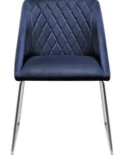 Set di 2 sedie da pranzo ARCATA Velluto Blu marino
