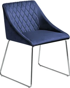 Set di 2 sedie da pranzo ARCATA Velluto Blu marino
